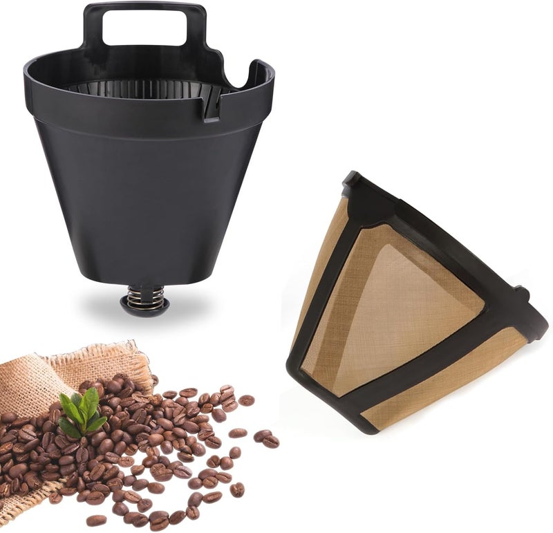 SLLFLY Permanent CE250 CE251 Filter Basket Holder & Gold Tone Filter Set，Compatible with Ninja 12-Cup Programmable Coffee Brewer CE200, CE200BRN, CE200C, CE201, CE201BRN, CE201C - Image 4
